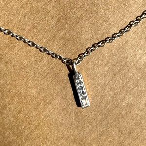 Crystal Bar Pendant and Chain